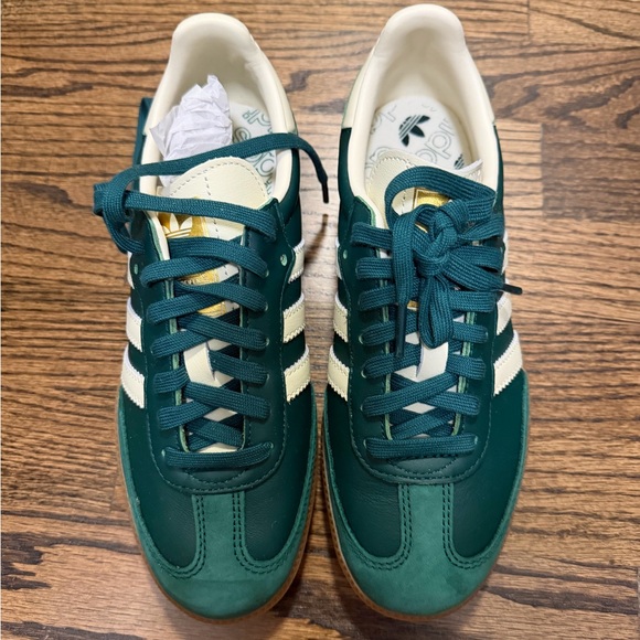 Adidas Samba OG Green and Cream Sneakers - Picture 3 of 6